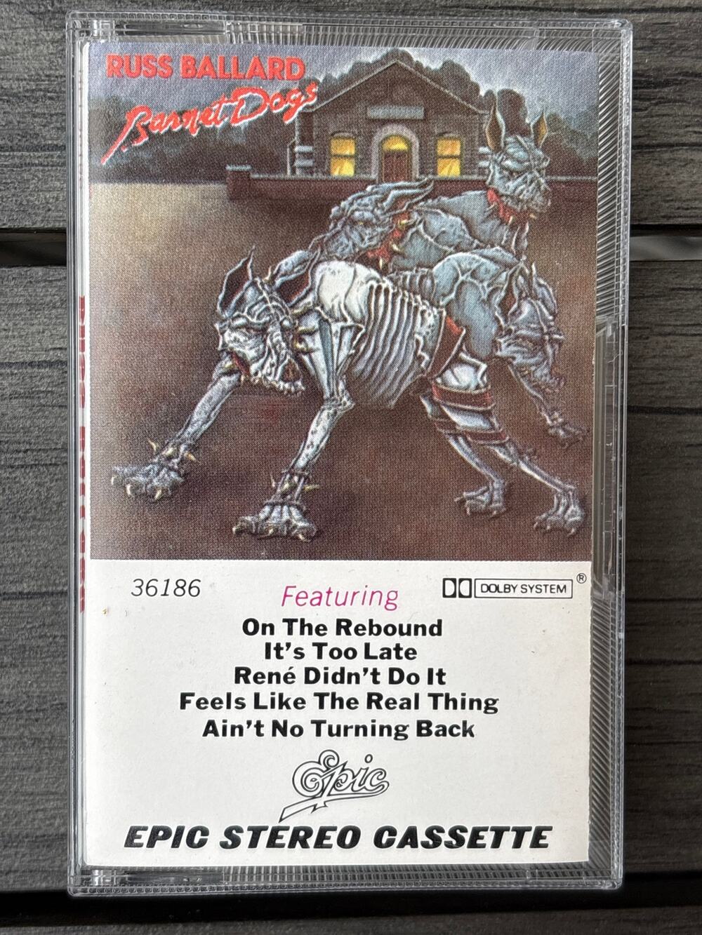 Vtg Russ Ballard Barnet Dogs Cassette Tape HTF rare Epic JET 36186 1980 CBS